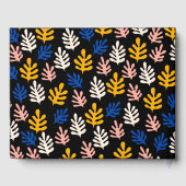 Boho Matisse Botanical Blue Custom Baby shower Gastenboek (Achterkant)