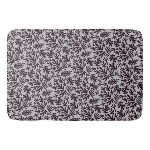 Boho Matisse Botanical Shapes Pattern Black Grey Badmat