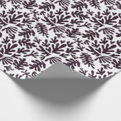 Boho Matisse Botanical Shapes Pattern Black Grey Cadeaupapier (Hoek)