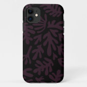 Boho Matisse Botanical Shapes Pattern Black Grey Case-Mate iPhone Case (Achterkant)