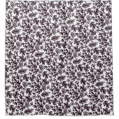 Boho Matisse Botanical Shapes Pattern Black Grey Douchegordijn (Voorkant)