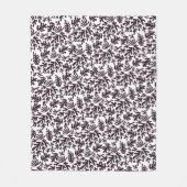 Boho Matisse Botanical Shapes Pattern Black Grey Fleece Deken (Voorkant)