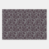 Boho Matisse Botanical Shapes Pattern Black Grey Inpakpapier Vel (Voorkant 3)