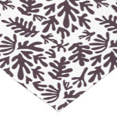 Boho Matisse Botanical Shapes Pattern Black Grey Korte Tafelloper (Hoek)