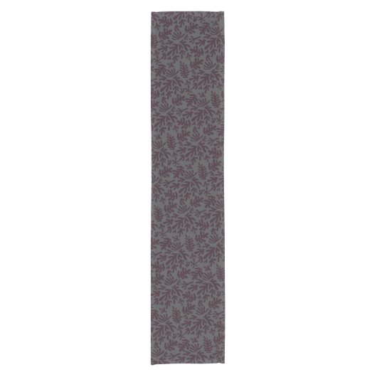 Boho Matisse Botanical Shapes Pattern Black Grey Korte Tafelloper (Voorkant)