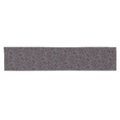 Boho Matisse Botanical Shapes Pattern Black Grey Korte Tafelloper (Horizontaal)