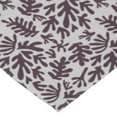 Boho Matisse Botanical Shapes Pattern Black Grey Korte Tafelloper (Hoek)