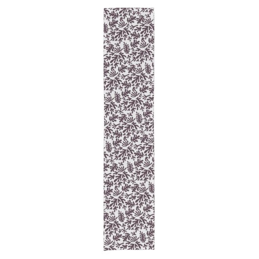 Boho Matisse Botanical Shapes Pattern Black Grey Korte Tafelloper (Voorkant)