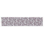 Boho Matisse Botanical Shapes Pattern Black Grey Korte Tafelloper (Horizontaal)