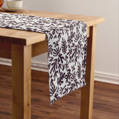 Boho Matisse Botanical Shapes Pattern Black Grey Korte Tafelloper (Voorbeeld)