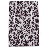 Boho Matisse Botanical Shapes Pattern Black Grey Medium Cadeauzakje (Voorkant)