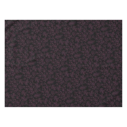 Boho Matisse Botanical Shapes Pattern Black Grey Tafelkleed (Voorkant (Horizontaal))