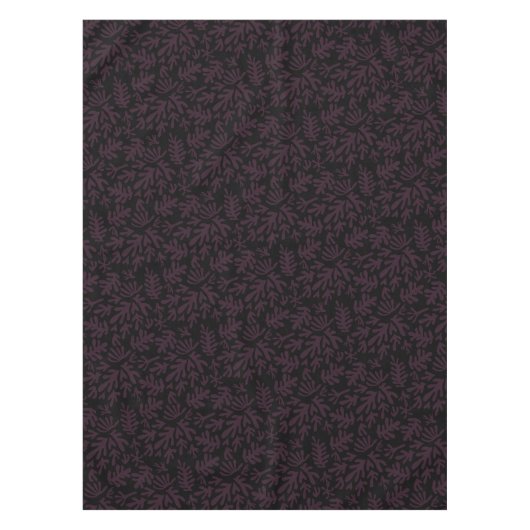 Boho Matisse Botanical Shapes Pattern Black Grey Tafelkleed (Voorkant)