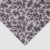 Boho Matisse Botanical Shapes Pattern Black Grey Tissuepapier (Detail)