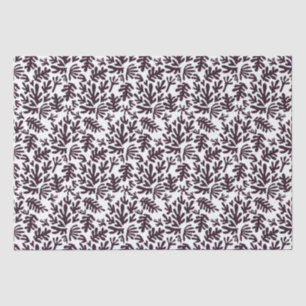 Boho Matisse Botanical Shapes Pattern Black Grey Tissuepapier