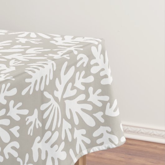 Boho Matisse Botanical Shapes Pattern Grey Tafelkleed (Voorbeeld)