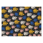 Boho Matisse botanische vormen in zwart-roze blauw Tafelkleed (Voorkant (Horizontaal))