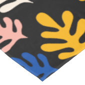 Boho Matisse botanische vormen in zwart-roze blauw Tafelkleed (Gekanteld)