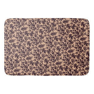 Boho Matisse Botanische vormen Patroon Beige Black Badmat