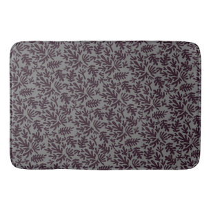 Boho Matisse botanische vormen patroon zwart grijs Badmat