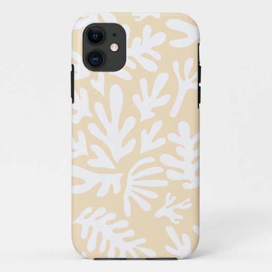 Boho Matisse Botanische vormen Patroongeel Case-Mate iPhone Case (Achterkant)