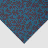 Boho Matisse Botanische vormen Pattern Black Blue Tissuepapier (Detail)