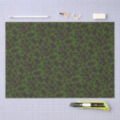 Boho Matisse Botanische vormen Pattern Black Green Tissuepapier (Craft)