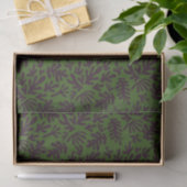 Boho Matisse Botanische vormen Pattern Black Green Tissuepapier (Geschenk)