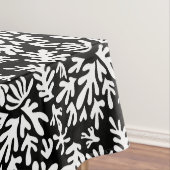 Boho Matisse Botanische vormen Pattern Black White Tafelkleed (Voorbeeld)