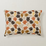 Boho Matisse Flower Pattern  Accent Kussen<br><div class="desc">A seamless pattern featuring abstract,  organic coral and leaf-like shapes in varying sizes. The design uses a warm,  autumnal palette of terracotta,  deep chocolate brown,  burnt orange,  and cream. The silhouettes have a soft,  hand-cut paper texture that gives the pattern a mid-century modern feel.</div>