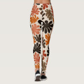 Boho Matisse Flower Pattern  Leggings (Achterkant)