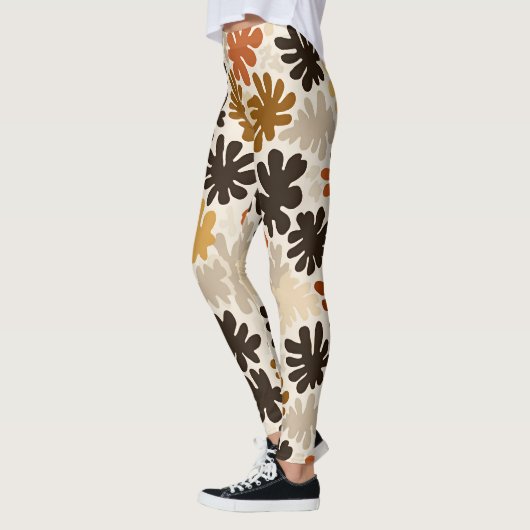 Boho Matisse Flower Pattern  Leggings (Links)