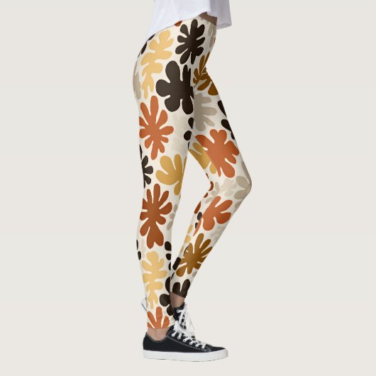 Boho Matisse Flower Pattern  Leggings (Rechts)