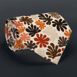 Boho Matisse Flower Pattern  Stropdas<br><div class="desc">A seamless pattern featuring abstract,  organic coral and leaf-like shapes in varying sizes. The design uses a warm,  autumnal palette of terracotta,  deep chocolate brown,  burnt orange,  and cream. The silhouettes have a soft,  hand-cut paper texture that gives the pattern a mid-century modern feel.</div>