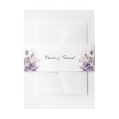 Boho Mauve en Lila Bloemen Bruiloft Uitnodigingen Wikkel (Voorkant Voorbeeld)