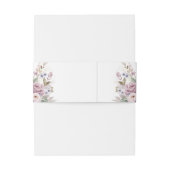 Boho Mauve en Lila Bloemen Bruiloft Uitnodigingen Wikkel (Achterkant Voorbeeld)