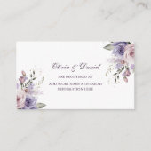 Boho Mauve en Lila Bloemen Wedding Registry Kaart (Voorkant)