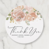 Boho Mauve Peach Flowers Vrijgezellenfeest Bedankt Bedankjes Labels (Voorkant)