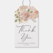 Boho Mauve Peach Flowers Vrijgezellenfeest Bedankt Cadeaulabel (Voorkant)