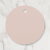 Boho Mauve Perzik Bloemen Bruidsdiner Bedankt Bedankjes Labels (Achterkant)