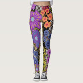 Boho Maximalist Floral Design Leggings (Voorkant)