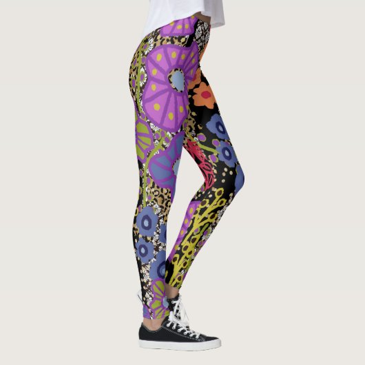 Boho Maximalist Floral Design Leggings (Rechts)