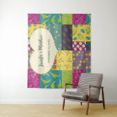 Boho Maximalist Patchwork Quilt Bruiloft Wandkleed (In situ)