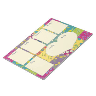Boho Maximalist Quilt Weekplanner Notitieblok