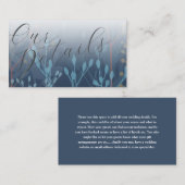 Boho Meadow Grass Blue Wedding Details Enclosure Informatiekaartje (Voorkant / Achterkant)