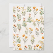 Boho Meadow Wildflower Eucalyptus Groen Bruiloft Kaart (Achterkant)