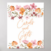 Boho Meadow Wildflower vrijgezellenfeest kaarten g Poster (Voorkant)