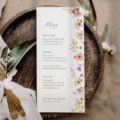 Boho Meadow Wildflower Wedding Menu