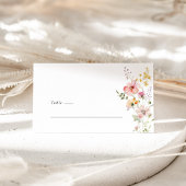 Boho Meadow Wildflower Wedding Place Card Plaatskaartje
