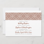 Boho Medallion huwelijksreceptie Kaart (Voorkant)
